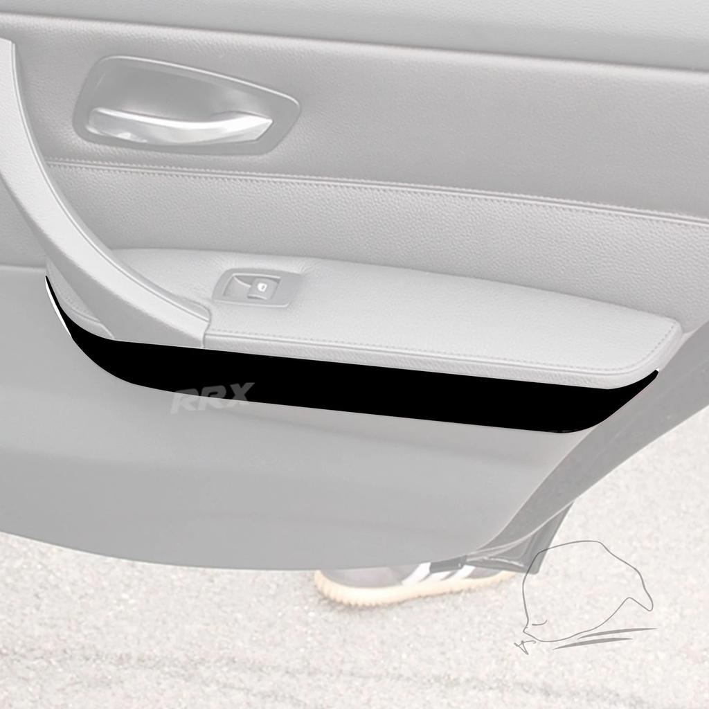 For BMW 3 Series E90 2006-2008 Piano Black Door Inner Handle Panel Decorative Strips Car Interior Decoration Accessories
