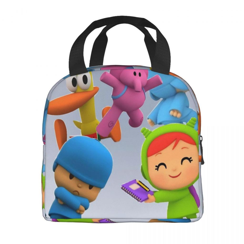 Pocoyoes Cartoon Comdy Accessories Insulated Lunch Bag For School Food Box Portable Thermal Cooler Lunch Boxes