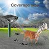 Solar Powered Ultrasonic Cat & Rodent Repellent Device with Motion Sensor for Outdoor Use