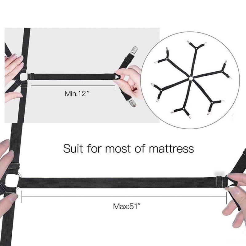 1Pcs Bed Sheet Holder Straps Adjustable Elastic Band Fitted Bed Sheet Holder Fasteners Suspenders Clip Suit