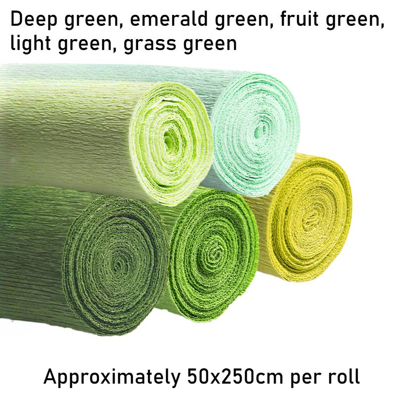 50x250cm Farbige Krepppapierrolle Origami Gefälteltes Krepppapier Basteln DIY Blumen Dekoration Geschenkpapier Basteln
