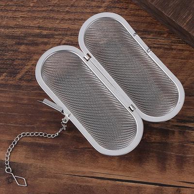 Edelstahl Kochgewürze Infuser Feines Netz Loser Tee Kräuter Sieb Filter mit Verlängerungskette Küchen Gewürzkugeln