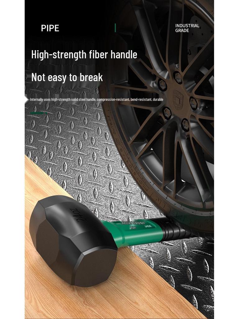 Baolian Shockproof Rubber Hammer - Anti-bend, Industrial Grade, Solid, Multifunctional Installation Tool for Flooring and Tiles.