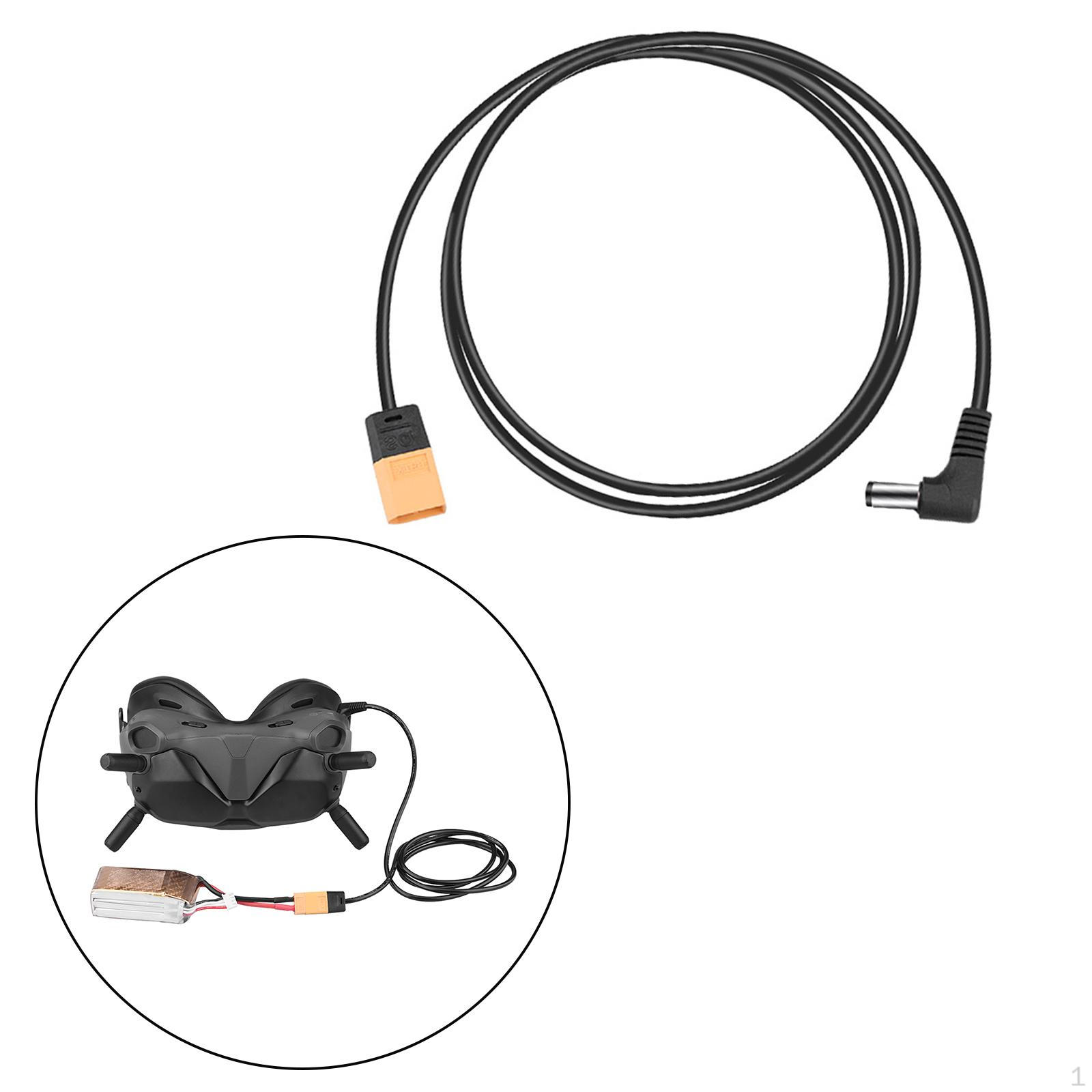 

High Temperature Insulation XT60 Male Connector to .5x2.5mm DC5525 Power Cable