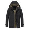 Men's Cross-Border Casual Fleece-Lined Cotton Jacket - Warm Mid-Length Trench for Autumn/Winter