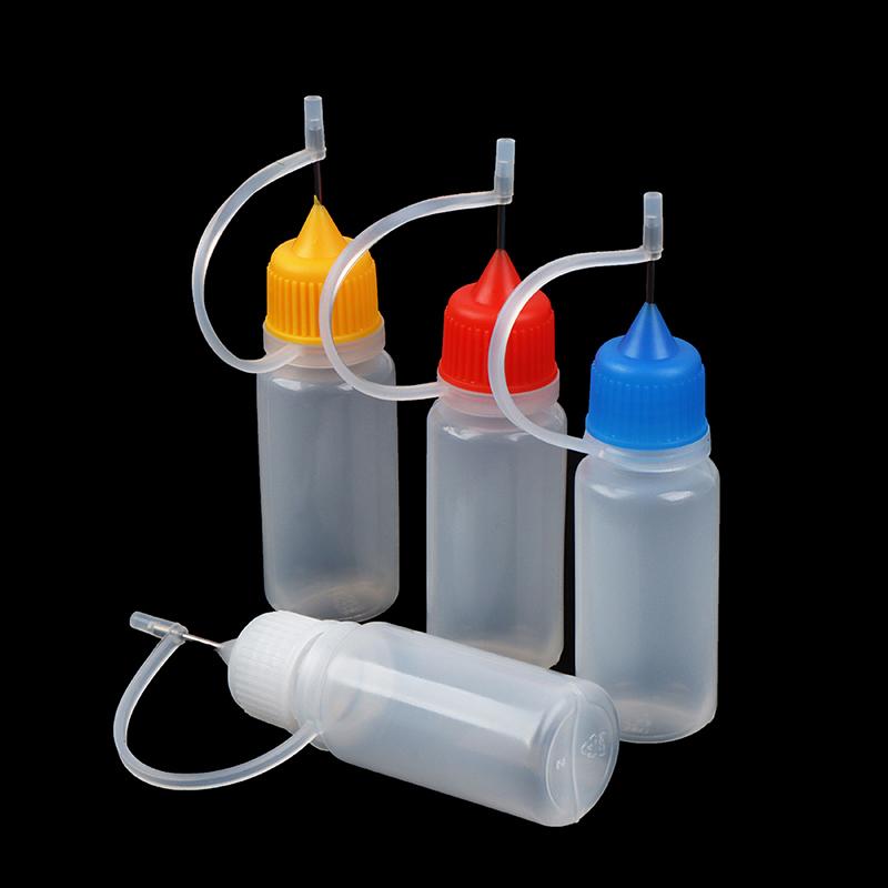 5Pcs 10Ml Plastic Squeezable Needle Bottles Eye Liquid Dropper Sample Drop Can Be Glue Applicator Refillable Vail