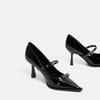 French Pointed Toe Rivet High Heels Women 2026 New Sexy Stiletto Beautiful Shallow Slip Strap Single Shoes