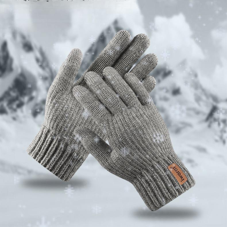 Men's Winter Wool Gloves Made of Alpaca Wool Thickened Wool Gloves Knitted Gloves Touch Screen Gloves