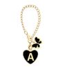 Butterfly Heart Cup & Plate Pendant with English Letter Charms