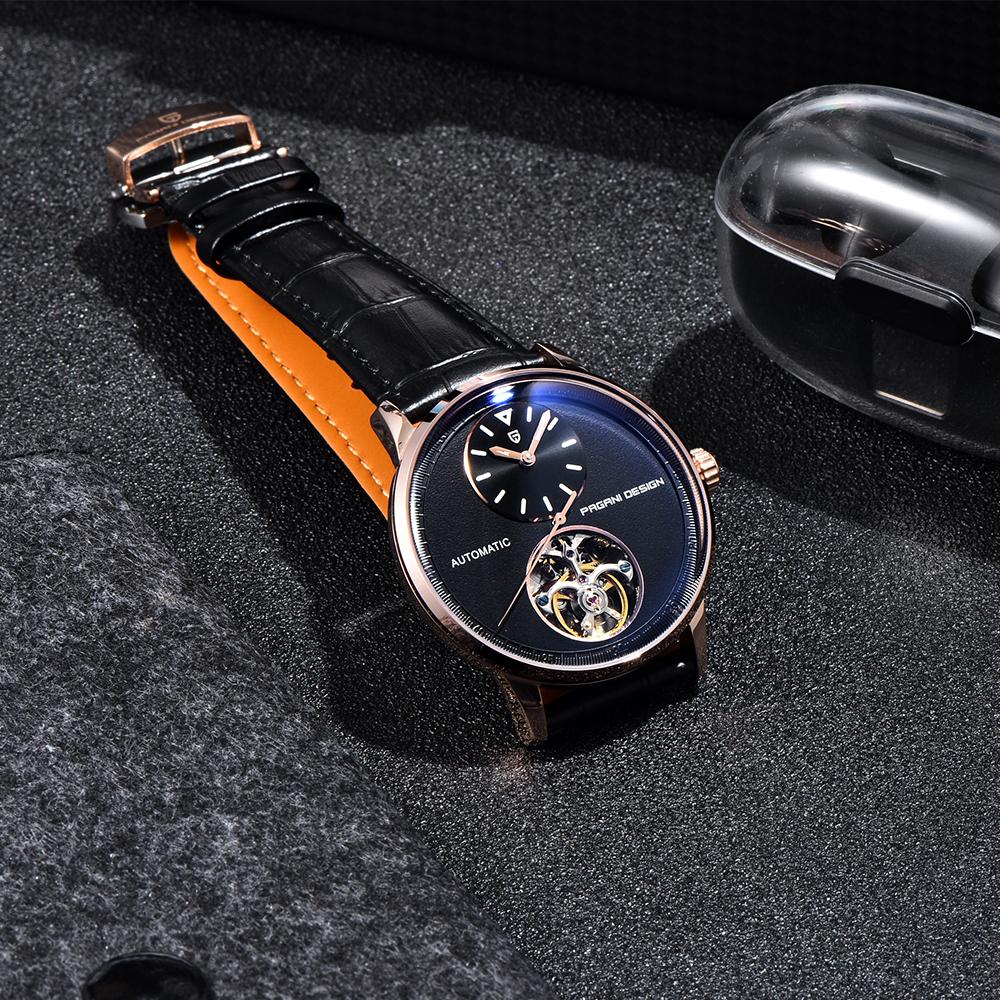 PAGANI DESIGN New 42MM Tourbillon Multi Time Zone Luxury Men Watch Night Light 1 Men Automatic Mechanical Watches PD-1796