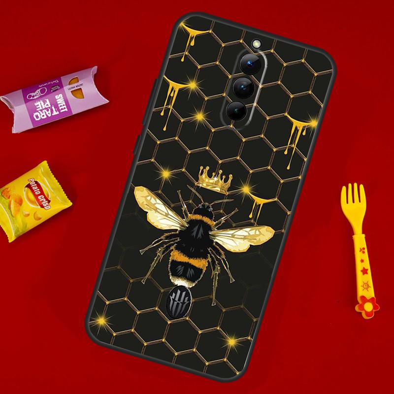 

Bee Art Print cute cartoon floral Case For ZTE Nubia Red Magic 8S 9S 10S 8 9 10 11 Pro Plus 6 7 6S 7S Pro 6R 5G 10 Air Cover Red Magic 6s Pro