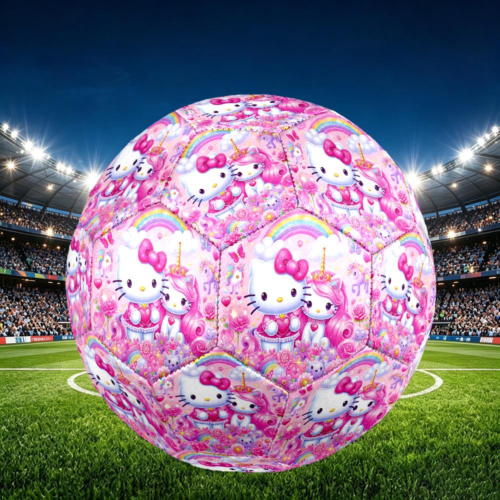 1pc Lovely Cat Soccer Ball, Athletic Standard Football Size 5 Lightweight Sports Match Soccer Ball, Perfect Gift for Sports Enthusiasts