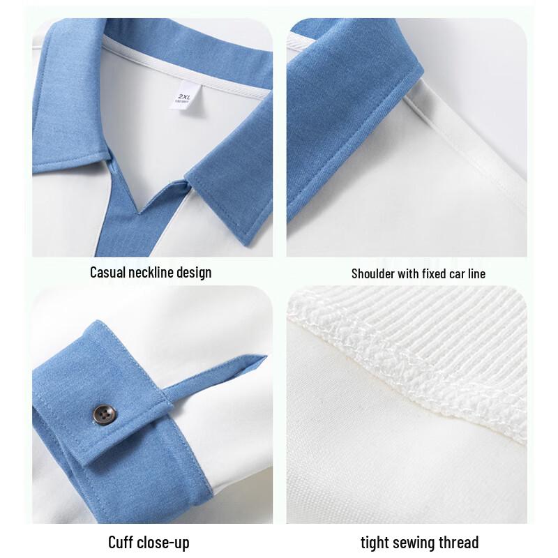 JEANSWEST Unisex American Style Polo Collar Pullover Sweatshirt