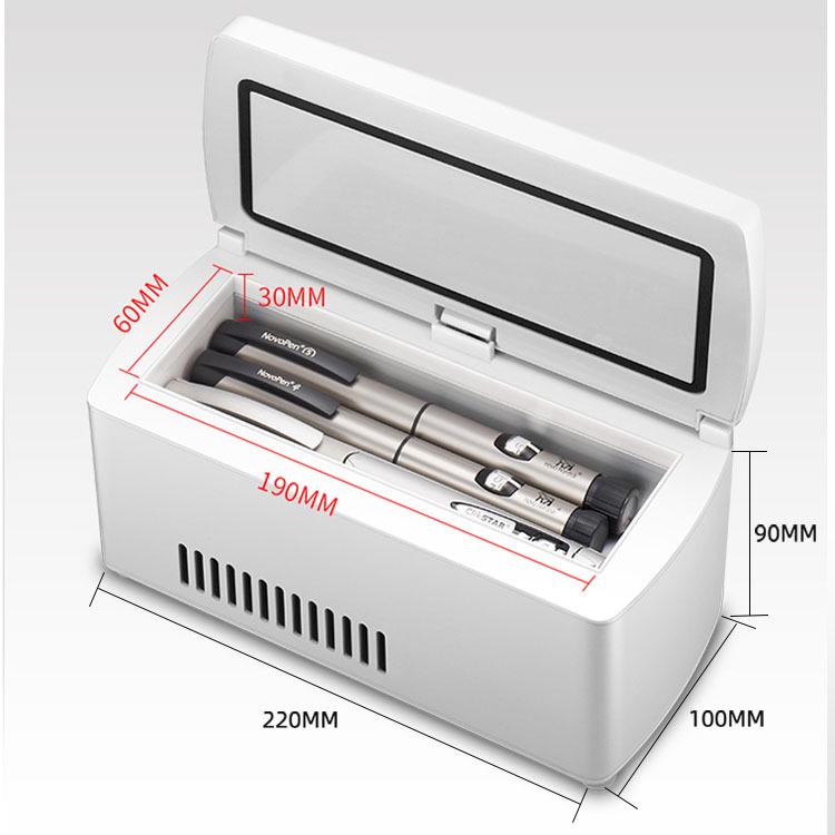Mini Portable Rechargeable Insulin Refrigeration Box for Car and Home - USB Powered, Dual-Use, Constant Temperature.