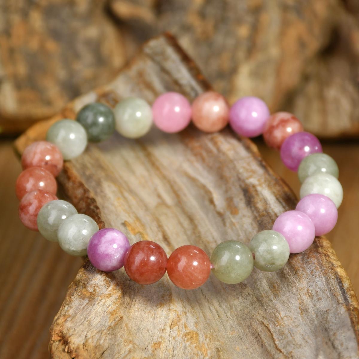 

Богемский Красочный Браслет из Натуральных Камней с Бусинами на Резинке Женский Весенне-Летний Модный Отпускной Ручной Работы Циркониевые Аксессуары