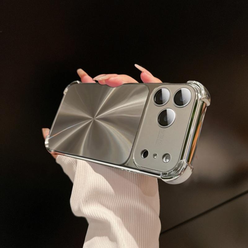 

Shockproof Armor Laser Plating Case for iPhone 17 Air 16 15 14 13 Pro Max Plus CD Texture Bumper Camera Glass Soft Cover iPhone17 Pro