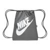 Nike Heritage Large Logo Gym Bag Drawstring Recycled Polyester Backpack Unisex Backpack Smoke-Grey Summit-White DC4245-084