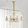 American Crystal Copper Chandelier - Elegant European Candle Style for Living, Dining, and Bedroom