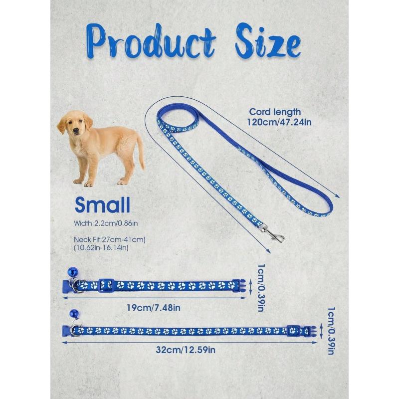 Set Guinzaglio e Collare per Gatti in 1 Pezzo con Ciondolo Zampa Carino - Collare Regolabile per Gattini Morbida Collana per Animali Domestici per Cani Piccoli Perfetto per Gattini Cuccioli