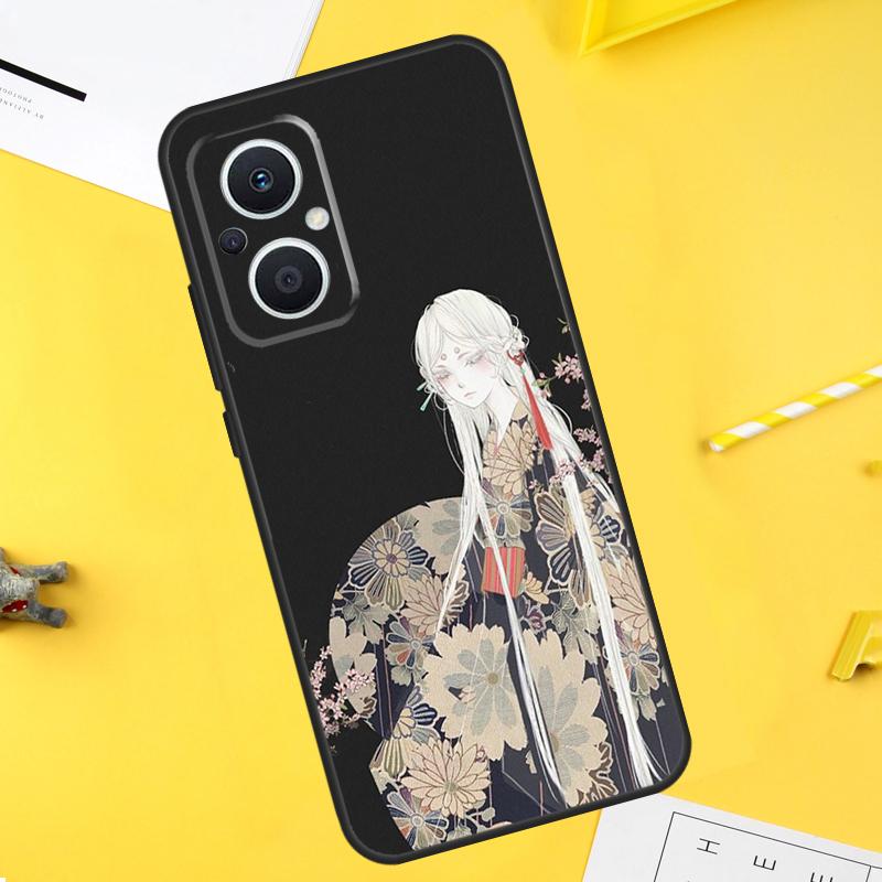

Japanese Art Kimono Tattoo For OPPO Reno 10 11 12 13 14 Pro 7 8 Lite 8T 11F 12F 13F 14F OPPO Find X8 X5 X6 X9 Pro Case OPPO Reno10 Pro