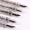Metal English Carved Writing Feather Chancery Set Dip Gift Nib Calligraphy Quill Fountain Pen
