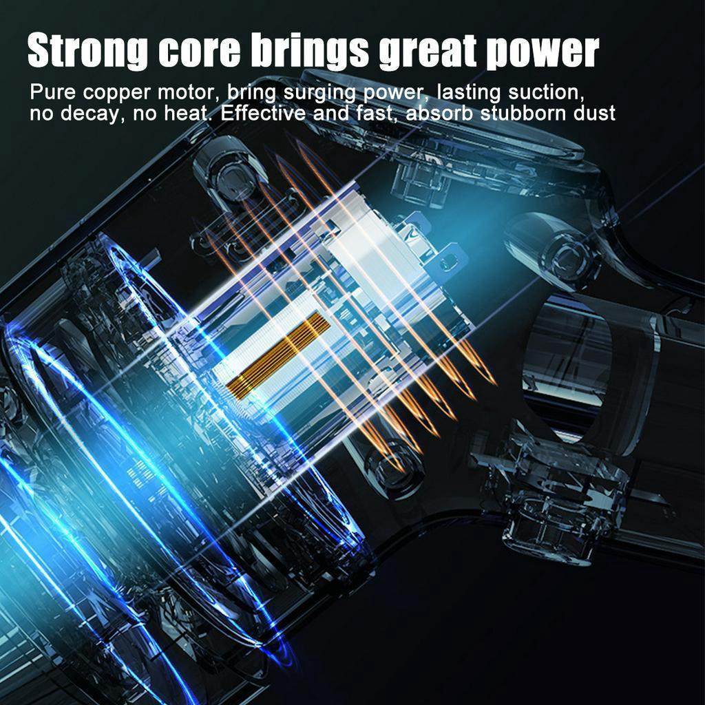 7.4V 8000Pa Wireless Charge Suction Powerful Portable Car Vacuum Cleaner 120W Portable Handhold Rechargeable Battery Home Duster