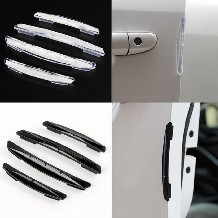 Car Door Edge Shielding Strips 4 Units Collision Avoidance Clear Protectors
