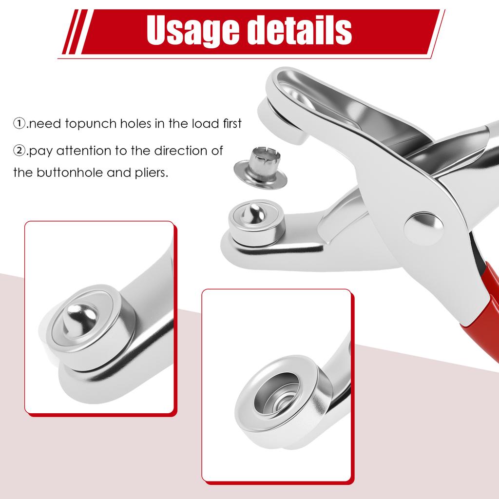 Eyelet Hole Punch Pliers Kit 640/1200 Pcs Grommet Tool Kit with Eyelet Pliers and Hole Punch Multipurpose Grommet Leather Tools