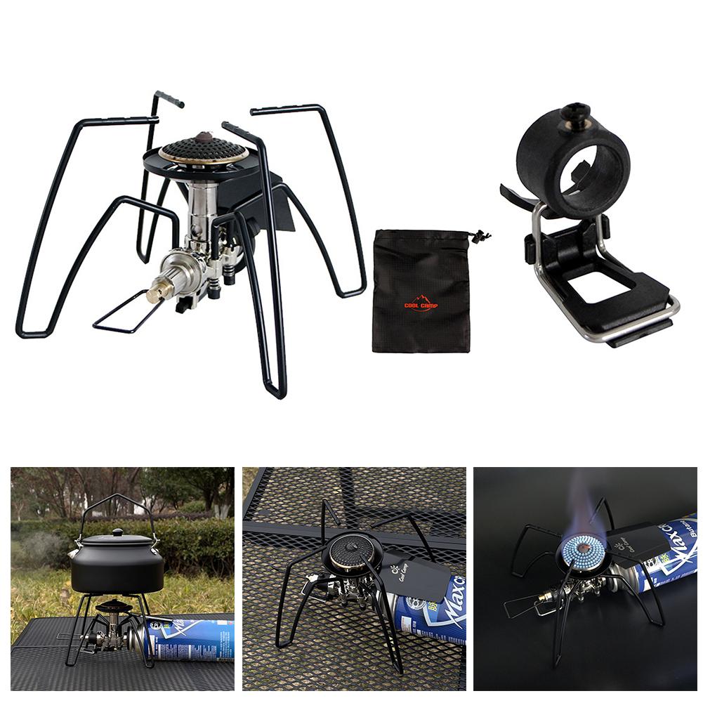 Portable Camping Stove Lightweight Backpack Hiking Gas Furnace Outdoor Tourist Cooker Parts Picnic Hiking Survival Cookware