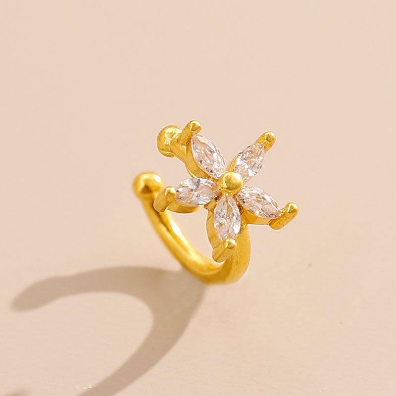 

3Pcs/Set Fashion Gold Color Tassel Chain Ear Clip for Women Exquisite Sparkling Zircon Non-Piercing Ear Cuff Y2K Zircon Gift