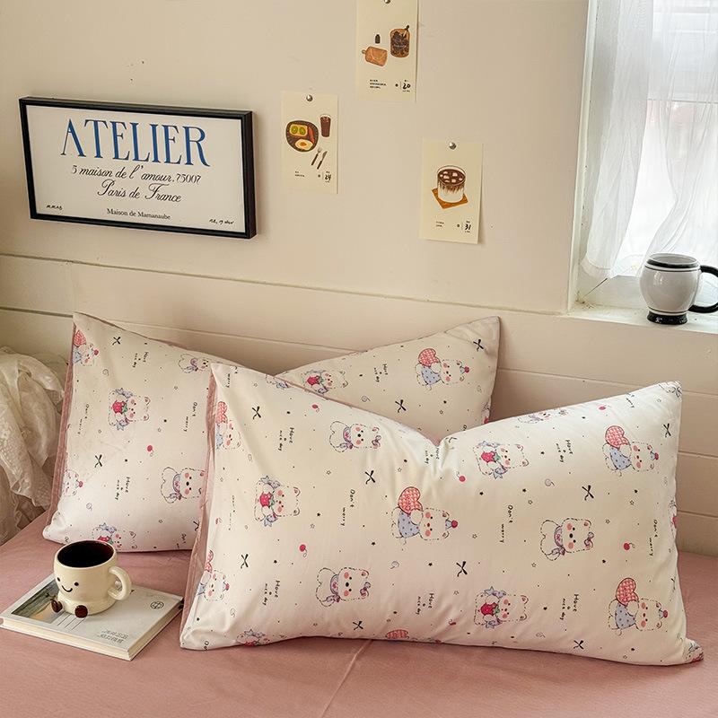 Pillowcase Ins Simple Style Pillowcase Dormitory Bedding 48*74cm Household Skin-friendly Pillowcase