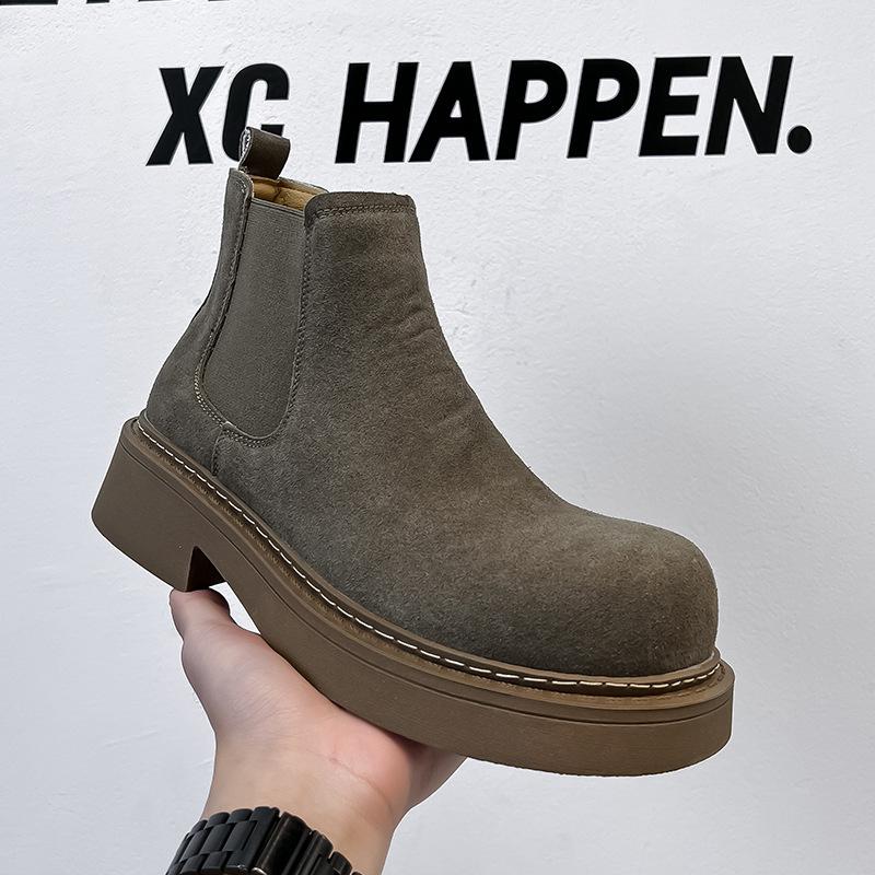 Platform Chelsea short boots 2025 new Internet celebrity autumn and winter brown retro platform Martin boots 22185-A