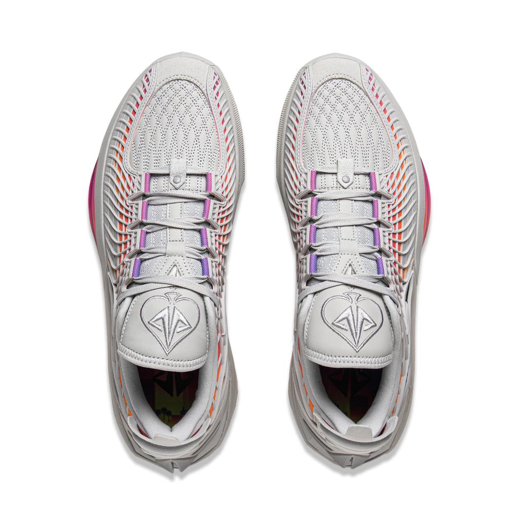 Li-Ning Sneaker da uomo JB3 West Coast Grigio Rosso ABAU107-34