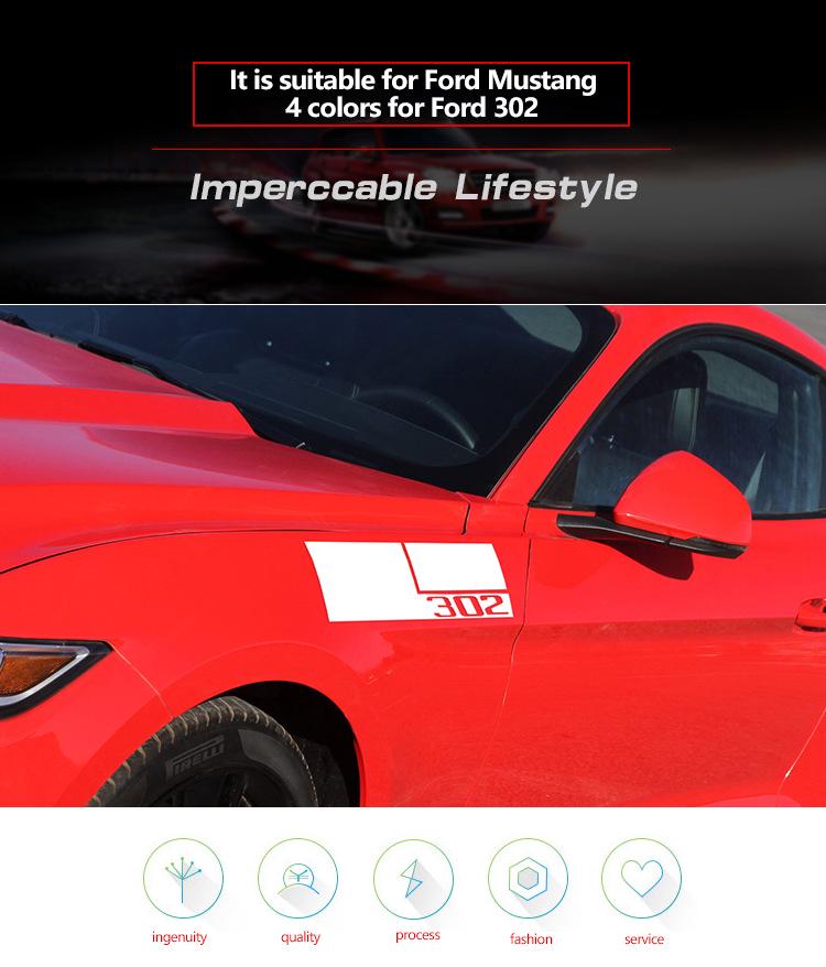 Ford Mustang 302 Fender Decal Sticker