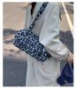 Leopard Print Retro Studded Bowling Bag - Women's 2025 Shoulder Handbag
