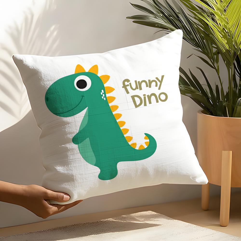 Cute Jurassic Dinosaur Pillow Case Home Living Room Decoration Linen Pillow Cases Cushion Cover