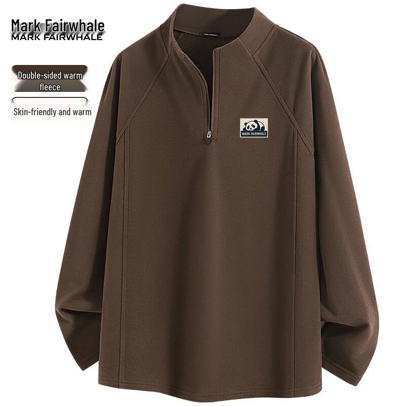 Mark Fairwhale Men's Fleece-Lined Half-Zip Sports T-Shirt