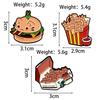 Cartoon Cat Alloy Brooch - French Fries & Chicken Nugget Shapes for Clothing, Hats, or Backpacks