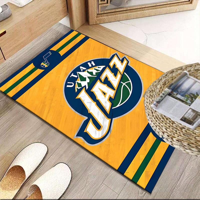 Jazz Basketball Team Carpet, Kitchen Rugs, Yoga Mat, Non-Slip Mats, Rug for Bathroom, Living Room bedroom, Camping Rugs Christmas Gift