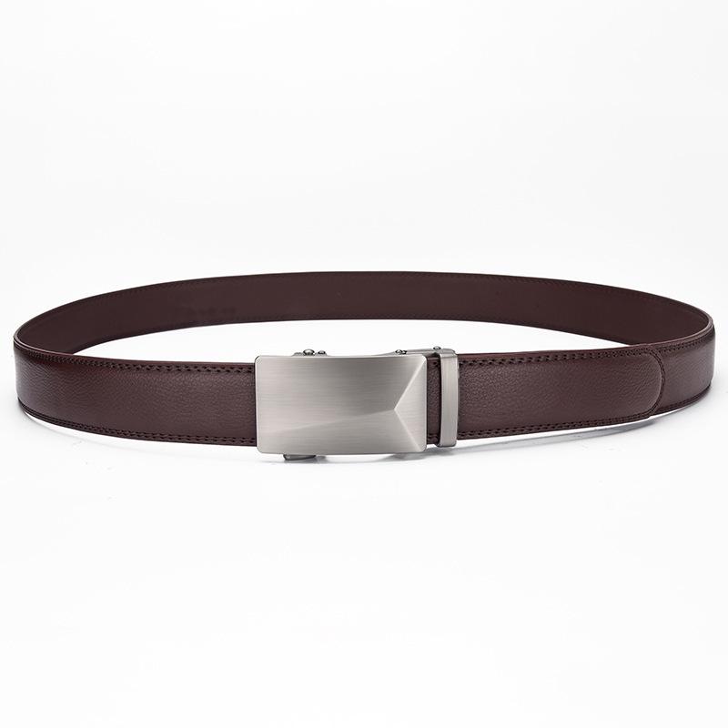 Men's Genuine Leather Automatic Buckle Belt - Casual, Fashionable, Versatile Business Trouser Accessory