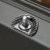 Door Lock Pin Knob Cover Inner Trim Bezel For Dodge Challenger 09-14Carbon Fiber