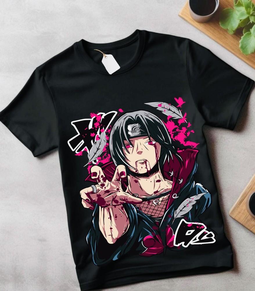 

Itachi Uchiha T-Shirt Naruto Shippuden Manga Strip Naruto Anime Shirt gift XL