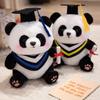 Graduation Panda Plush Toy Soft Stuffed Animal with Cap and Gown Cute Plushie with Diploma for Gift Decoration Display