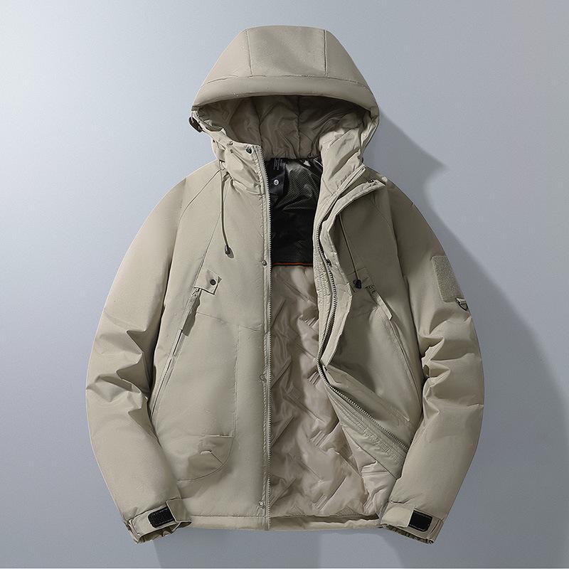 Winter Graphene Cotton-padded Clothes Men s Hooded Casual Loose Warm Cotton-padded Clothes Men s Thickened Cotton-padded Jackets Couple S хаки