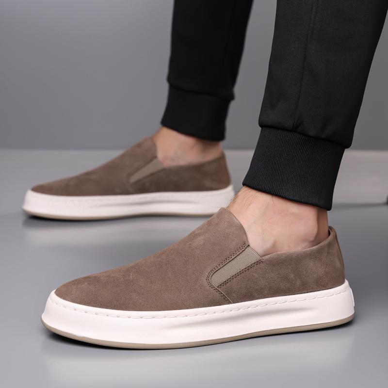 Fashion Mens Fashion Leather Skate Shoes Classic Walking Sneakers Casual Wear Moccasins Outdoor Male Driving Shoes Leisure Business Shoe