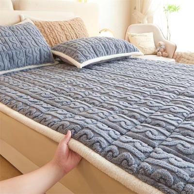 Lenzuolo trapuntato in velluto caldo invernale di lusso, spesso e morbido, in peluche, per letto king size, lenzuolo antiscivolo, senza federa