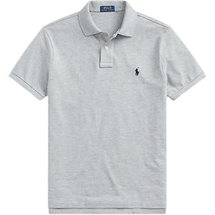 Polo Ralph Lauren Embroidered Logo Slim Fit Short Sleeve Polo Shirt Men tops Gray MNPOKNI1N820485020 L