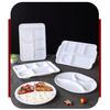 Thickened Melamine 6-Compartment Meal Tray