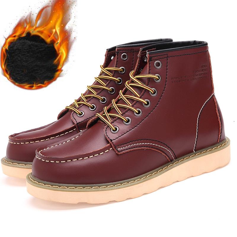 

Мужская повседневная обувь в стиле ретро с высоким берцем, повседневная обувь больших размеров, легкие ботильоны 46 темно-красного