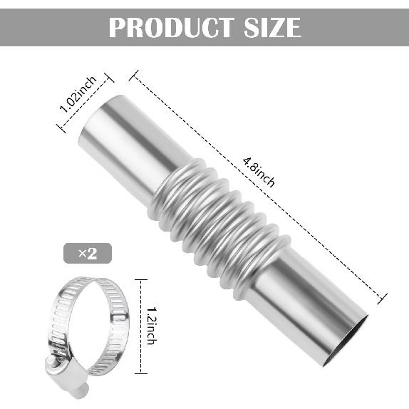 Universal Car Accessories Exhaust Connector Kit - Elbow/Straight Pipe Exhaust Flex Pipe For Diesel Air Heater